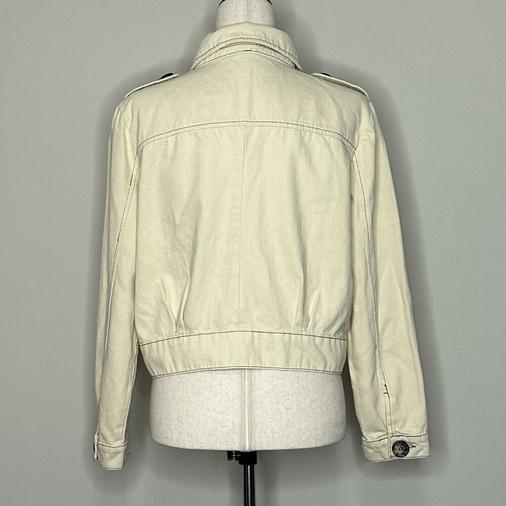 EUC | Free People | Button Denim Jacket | Cream | Size XS - Picture 2 of 14